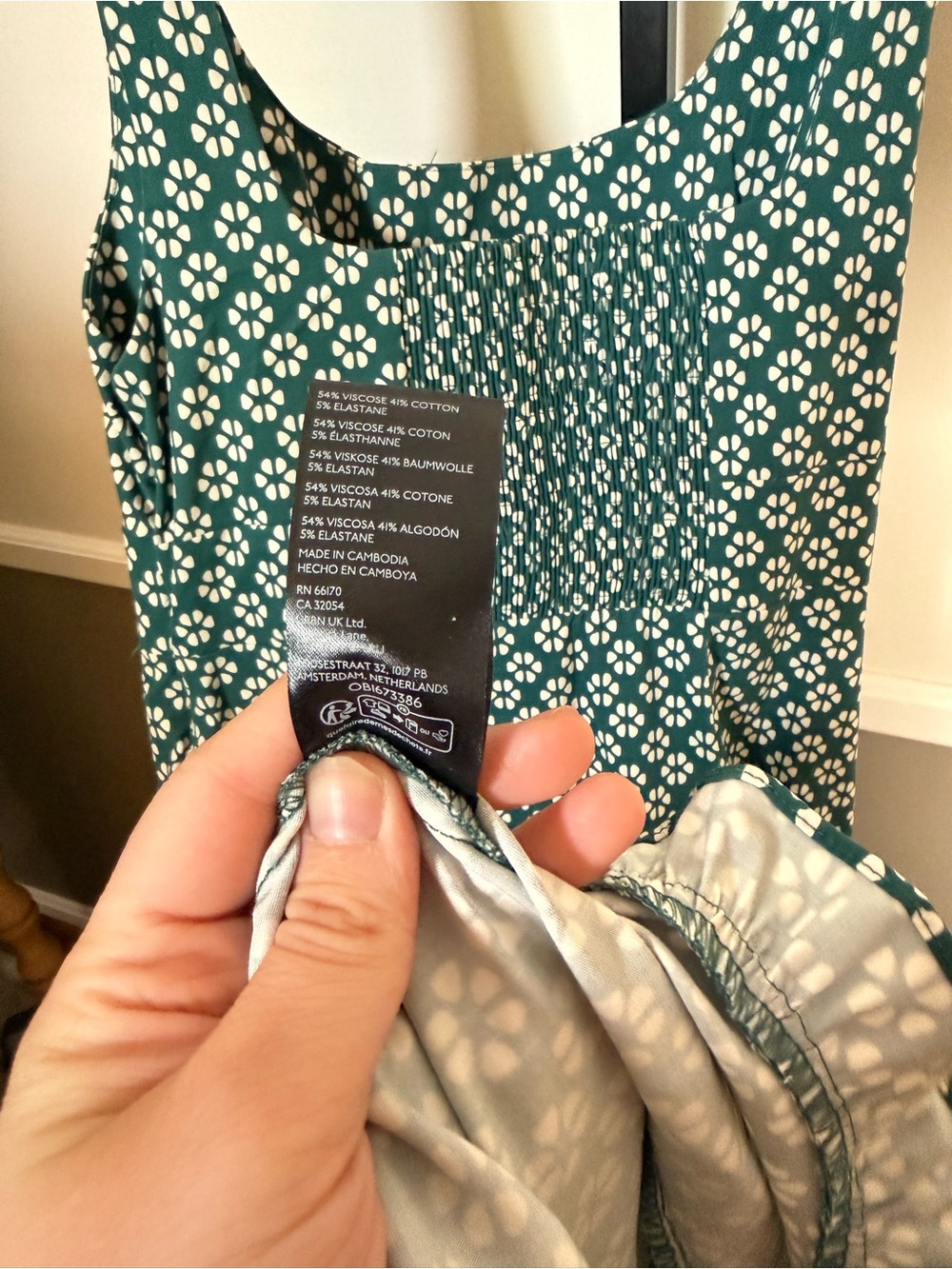 By Anthropologie Blythe Floral Tiered Midi Dress Green Large Square Neck - Picture 9 of 9